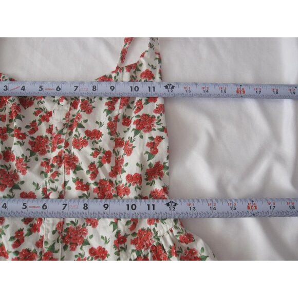 Floral Tiered Ruffle Back Smocked Ruffle Fairy Whimsigoth Romper Sz S (WB496) - Picture 6 of 8